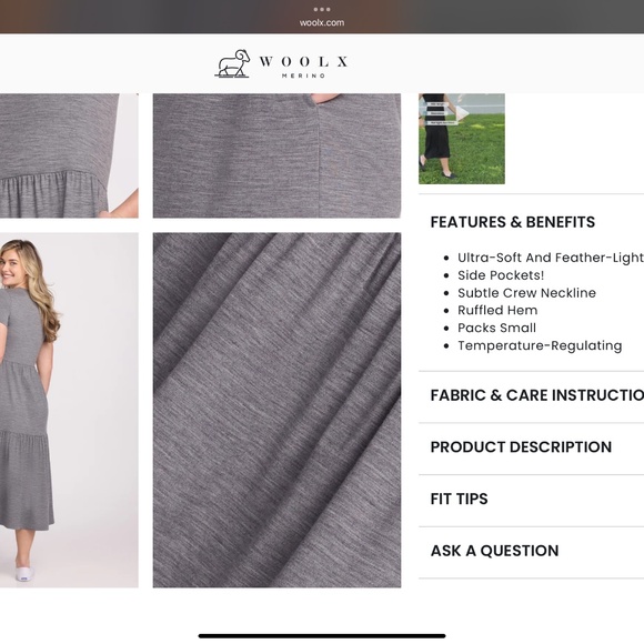 Woolx Lucia Dress Size Small Ink Blue - Picture 3 of 3